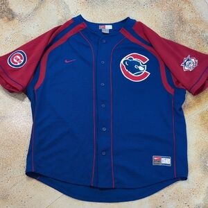 Nike | Chicago Cubs Baseball Fan Jersey Blue and Red Size XL
